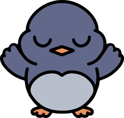 cute christmas penguin