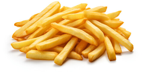 Fresh French fries. Bunch of fresh deep fried French fries
