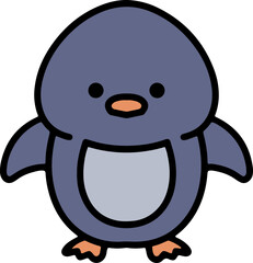 Obraz premium cute cartoon penguin