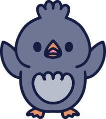 Naklejka premium cute baby penguin cartoon