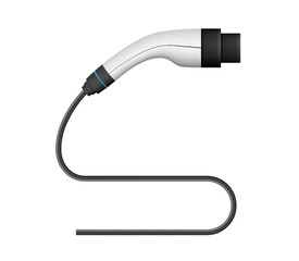 Electric car charging plug, EV charging connector, vector illustration