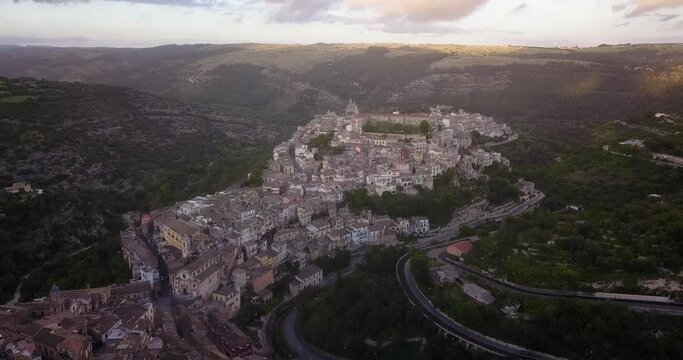 ragusa sicily italy drone 4k