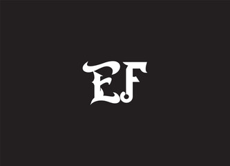 EF Logo Design , Creative Minimalist Letter EF