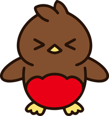 cute christmas robin cartoon