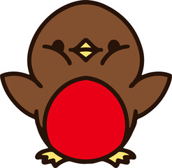 cute christmas robin cartoon