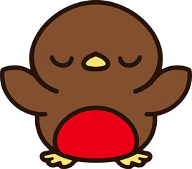 cute christmas robin cartoon