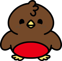 cute christmas robin cartoon