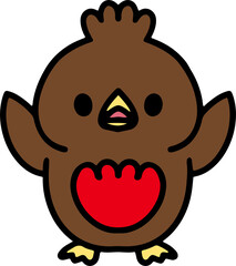 cute christmas robin cartoon