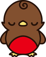 cute christmas robin cartoon