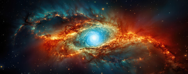 Obraz na płótnie Canvas Amazing photo of a beautiful galaxy deep in space
