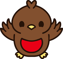 cute christmas robin cartoon