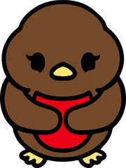 cute christmas robin cartoon