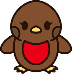 cute christmas robin cartoon