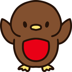 cute christmas robin cartoon