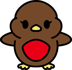 cute christmas robin cartoon