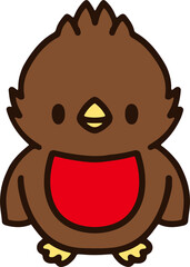 cute christmas robin cartoon