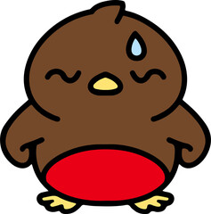 cute christmas robin cartoon