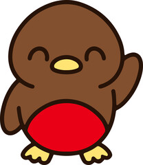 cute christmas robin cartoon