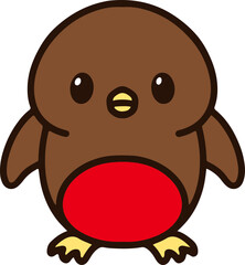 cute christmas robin simple graphic
