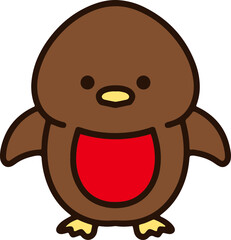 cute christmas robin simple graphic