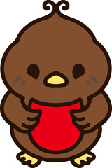 cute christmas robin simple graphic