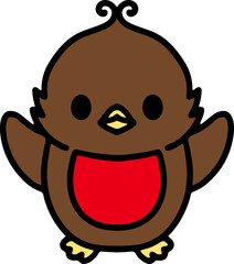 cute robin cartoon