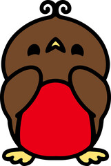 cute robin cartoon