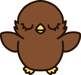 cute christmas robin simple graphic