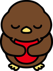 cute christmas robin simple graphic