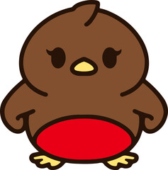 cute christmas robin simple graphic