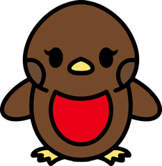 Obraz premium cute robin cartoon