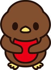 cute christmas robin simple graphic