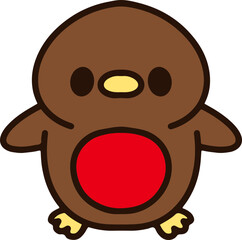 cute christmas robin simple graphic