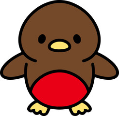 cute christmas robin simple graphic