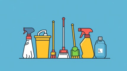 Here's a vector icon representing cleaning - obrazy, fototapety, plakaty