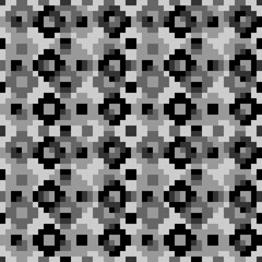 Seamless pattern. Squares, rectangles, figures ornament. Simple shapes wallpaper. Geometric motif, Polygons background. Abstract backdrop. Digital paper, web design, textile print. Vector artwork