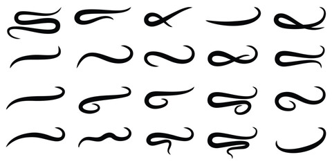 Swoosh collection icon logo design vector template illustration in trendy style, vector eps 10.	