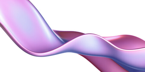 3d holographic liquid wave, iridescent chrome fluid silk fabric isolated on light background. Render of neon metal ribbon with rainbow gradient effect flying in motion. 3d vector geometric background.