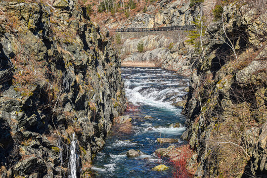  a view of the quabbin spillway  located at the quabbin reservior