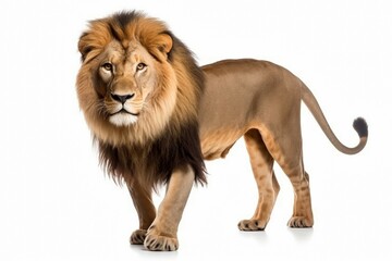 Lion isolated on a plain background