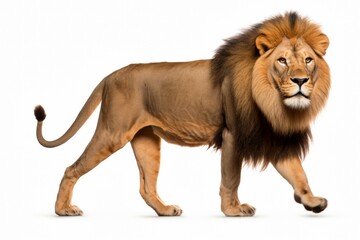 Lion isolated on a plain background