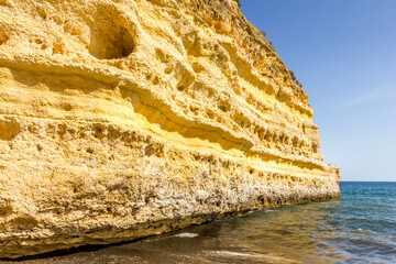 Cliffs and caves in Benagil, Algarve, Portugal - 731273482