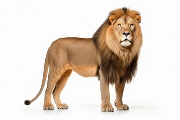 Lion isolated on a plain background