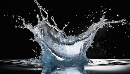 water splash on transparent background isolated png generated with