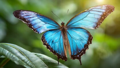 blue tropical butterfly