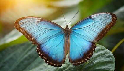 blue tropical butterfly