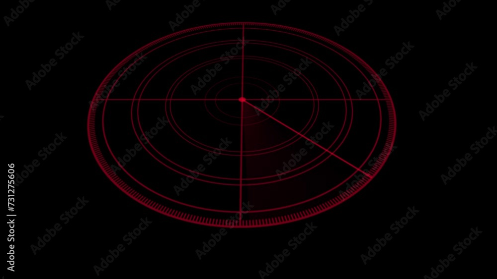 Poster green radar navigation is looking for objects. animation - a green ray running on the screen of the 