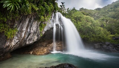 Fototapeta na wymiar zen waterfall