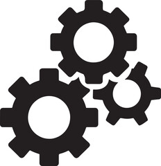 Interlocking Gears Icon vector