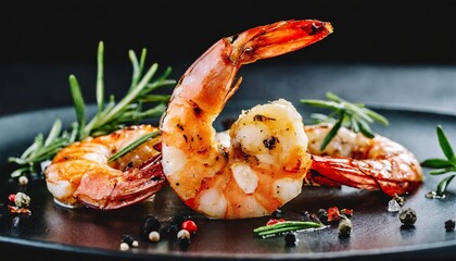 grilled shrimp gourmet fine dining grilled shrimp - Powered by Adobe